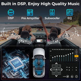 Double Din Car Stereo with 7" HD Touchscreen, Wireless Apple Carplay & Android Auto, Bluetooth, 240W, SWC, Subwoofer Output, Mirror Link, FM/AM Car Radio Receiver, Backup Camera