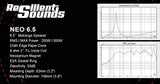 Resilient Sounds Neo 6.5 midrange 250RMS/500WATT MAX   SQL